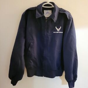 U.S. Air Force Wings Collection‎ Bomber Jacket Men's Size 42S Blue DSCP